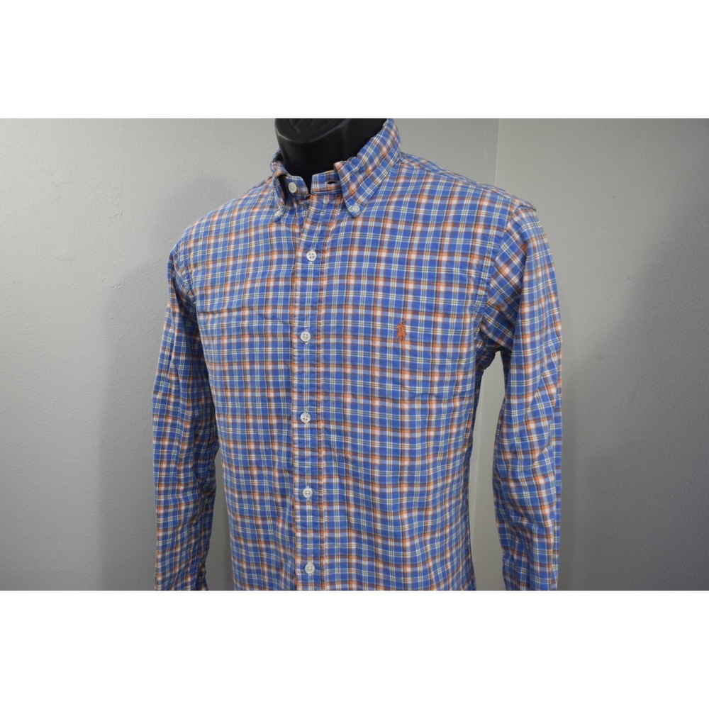 Polo Ralph Lauren Flannel Dress Shirt Plaid Long Sleeve Button Up Men Size Small - Picture 2 of 10